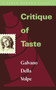 Critique of Taste by Galvano Della Volpe, Michael Caesar, 9780860915652