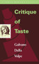 Critique of Taste by Galvano Della Volpe, Michael Caesar, 9780860915652