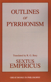 Outlines of Pyrrhonism by Sextus Empiricus, 9780879755973