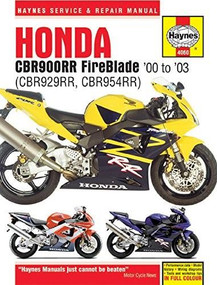 Honda CBR900RR FireBlade '00 - '03 ((CBR929RR, CBR954RR)) by Editors of Haynes Manuals, 9780857338907