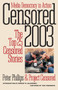 Censored 2003 (The Top 25 Censored Stories) by Peter Phillips, Project Censored, Robert W. McChesney, Tom Tomorrow, 9781583225158