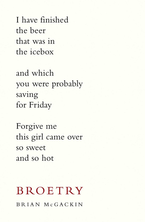 Broetry (Poetry for Dudes) by Brian McGackin, 9781594745171