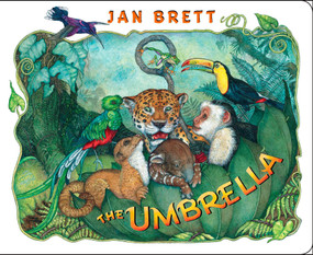 The Umbrella (board book) by Jan Brett, Jan Brett, 9780399255403