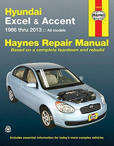 Hyundai Excel & Accent 1986 thru 2013 Haynes Repair Manual (All Models) by Editors of Haynes Manuals, 9781620921685