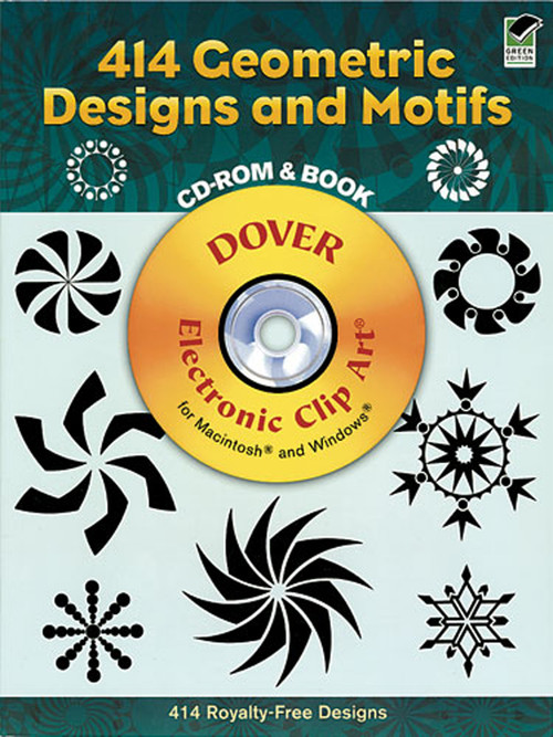 414 Geometric Designs and Motifs CD-ROM and Book by Dover, 9780486997476