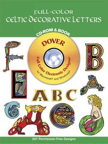 Full-Color Celtic Decorative Letters CD-ROM and Book by Mallory Pearce, Jennifer Krebs, 9780486995656