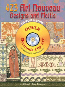 423 Art Nouveau Designs and Motifs CD-ROM and Book by J. Klinger, H. Anker, 9780486997919