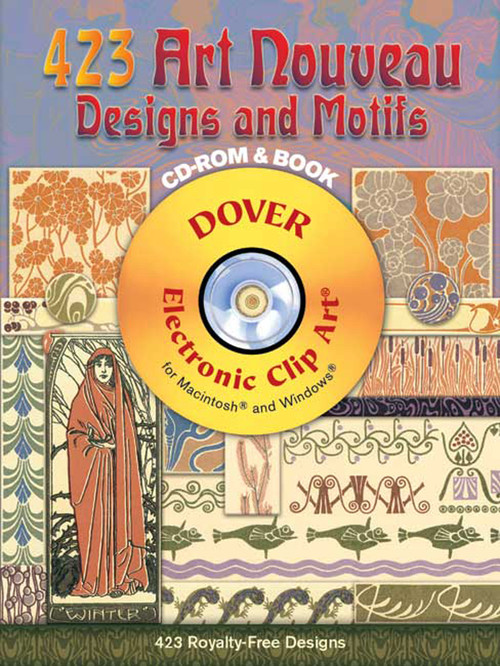 423 Art Nouveau Designs and Motifs CD-ROM and Book by J. Klinger, H. Anker, 9780486997919