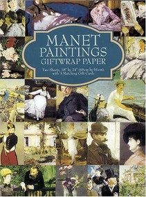 Manet Paintings Giftwrap Paper (Two Sheets 18" x 24" (46cm x 61cm) with 3 Matching Gift Cards) by Édouard Manet, Carol Belanger Grafton, 9780486431758