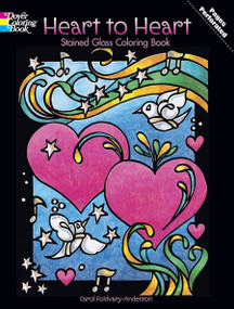 Heart to Heart Stained Glass Coloring Book by Carol Foldvary-Anderson, 9780486486482