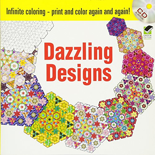 Infinite Coloring Dazzling Designs CD and Book by Koichi Sato, 9780486469508