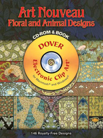 Art Nouveau Floral and Animal Designs CD-ROM and Book by M. P. Verneuil, 9780486996219