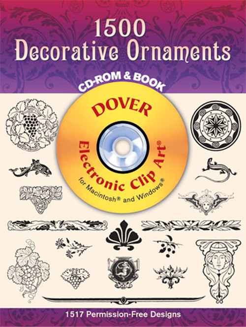 1500 Decorative Ornaments CD-ROM and Book by Dover, Dover Clip Art Editors, 9780486999807
