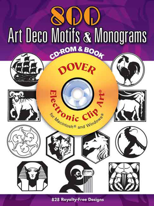 800 Art Deco Motifs and Monograms CD-ROM and Book by Samuel Welo, 9780486998220