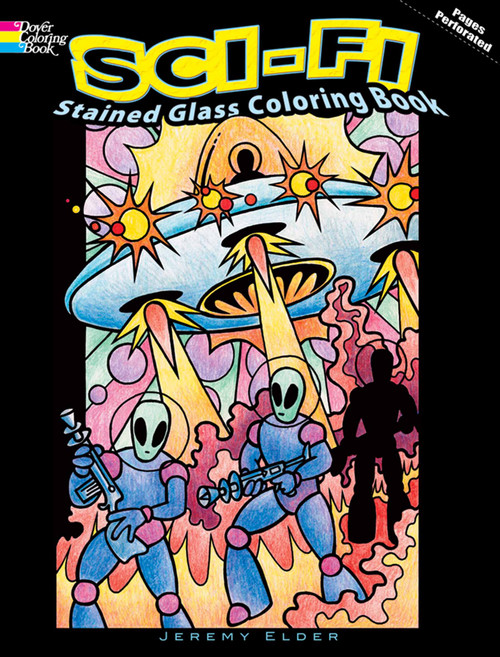 Sci-Fi Stained Glass Coloring Book by Jeremy Elder, 9780486471518