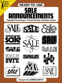 Ready-to-Use Sale Announcements by David Gatti, 9780486240121