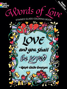Words of Love Stained Glass Coloring Book by Carol Foldvary-Anderson, 9780486477077