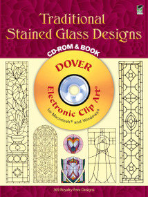 Traditional Stained Glass Designs CD-ROM and Book by Dover, 9780486995335