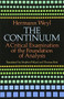 The Continuum (A Critical Examination of the Foundation of Analysis) by Hermann Weyl, 9780486679822