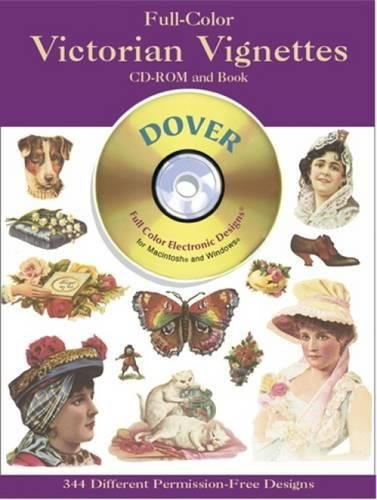 Full-Color Victorian Vignettes CD-ROM and Book by Dover, 9780486995434