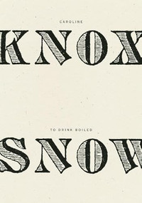To Drink Boiled Snow by Caroline Knox, 9781940696119