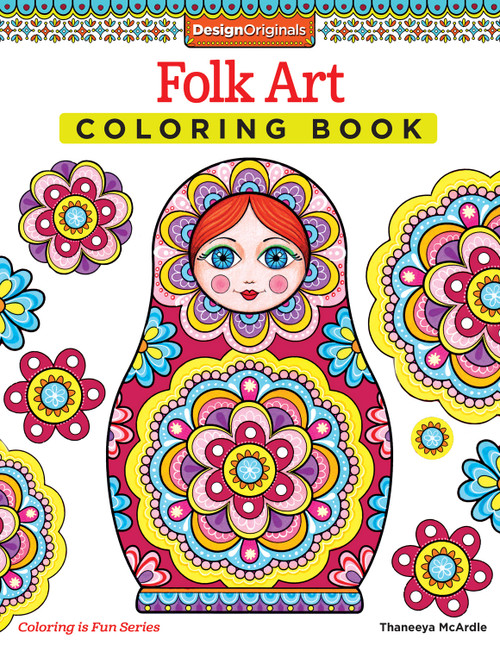Folk Art Coloring Book by Thaneeya McArdle, 9781574219593