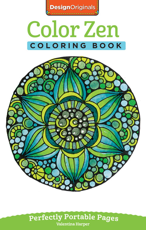 Color Zen Coloring Book (Perfectly Portable Pages) by Valentina Harper, 9781497200326