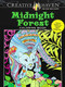 Creative Haven Midnight Forest Coloring Book (Animal Designs on a Dramatic Black Background) by Lindsey Boylan, 9780486805009
