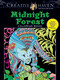 Creative Haven Midnight Forest Coloring Book (Animal Designs on a Dramatic Black Background) by Lindsey Boylan, 9780486805009