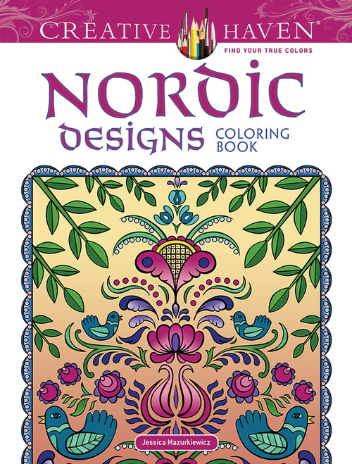 Creative Haven Deluxe Edition Nordic Designs Coloring Book by Dover, Jessica Mazurkiewicz, 9780486803548