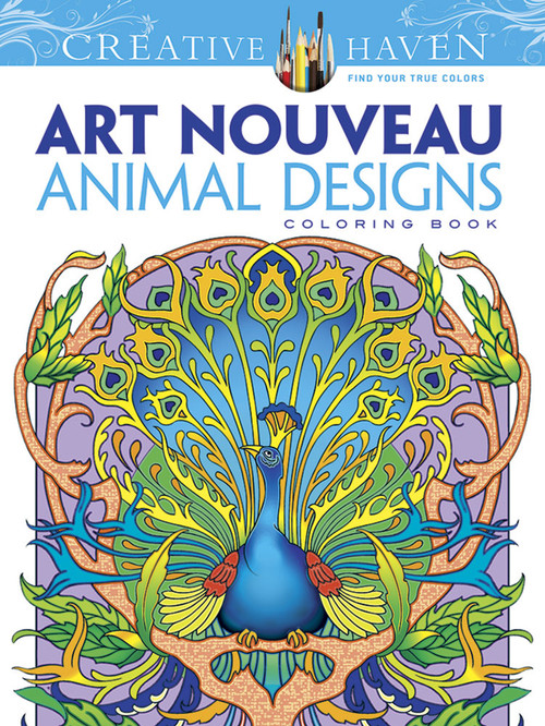Creative Haven Art Nouveau Animal Designs Coloring Book by Marty Noble, 9780486493107