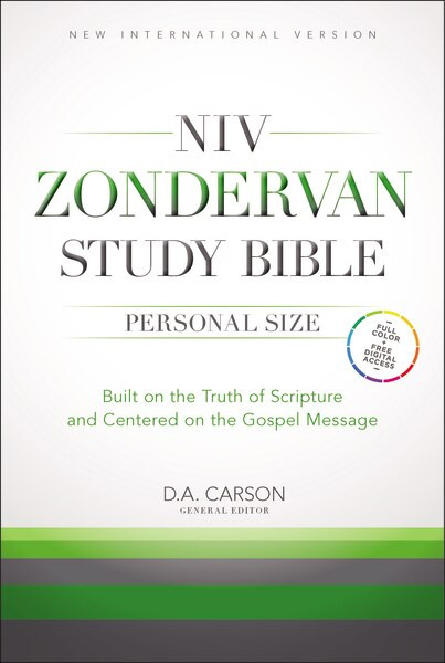 NIV Zondervan Study Bible, Personal Size, Hardcover (Built on the Truth of Scripture and Centered on the Gospel Message) by D. A. Carson, T. Desmond Alexander, Richard Hess, Douglas  J. Moo, Andrew David Naselli, 9780310438311