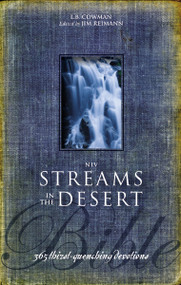 NIV, Streams in the Desert Bible, Hardcover (365 Thirst-Quenching Devotions) by L. B. E. Cowman, Jim Reimann, 9780310441847