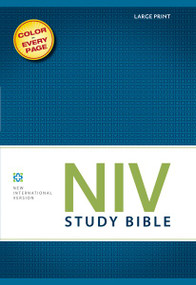 NIV Study Bible, Large Print, Hardcover, Red Letter Edition by  Zondervan, 9780310437550