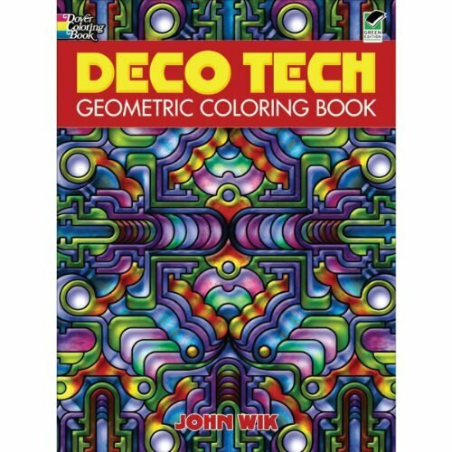 Deco Tech (Geometric Coloring Book) by John Wik, Coloring Books for Adults, 9780486475462