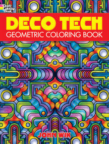 Deco Tech (Geometric Coloring Book) by John Wik, Coloring Books for Adults, 9780486475462