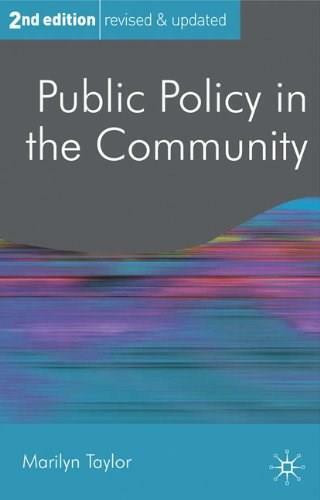 Public Policy in the Community by Marilyn Taylor, 9780230242647