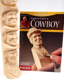 Cowboy Study Stick Kit (Learn to Carve Faces with Harold Enlow) (Learn to Carve a Cowboy Booklet & Cowboy Study Stick) by Harold Enlow, 9781565235762