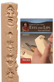 Eyes and Lips Study Stick Kit (Learn to Carve Faces with Harold Enlow) (Learn to Carve Eyes and Lips Booklet & Eyes and Lips Study Stick) by Harold Enlow, 9781565235793