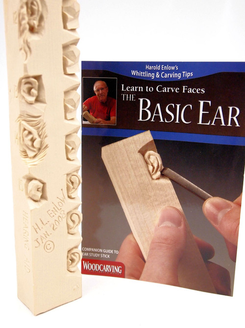 Basic Ear Study Stick Kit (Learn to Carve Faces with Harold Enlow) (Learn to Carve the Basic Ear Booklet & Ear Study Stick) by Harold Enlow, 9781565235816