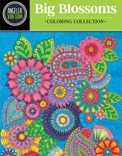 Hello Angel Big Beautiful Blossoms Coloring Collection by Angelea Van Dam, 9781497201422