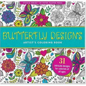 Butterfly Designs Artist's Coloring Book (31 stress-relieving designs) by Joy Ting, 9781441318381