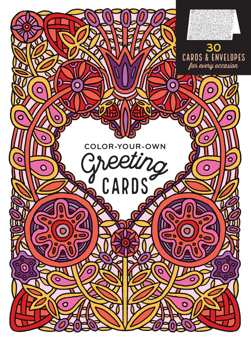 Color-Your-Own Greeting Cards (30 Cards & Envelopes for Every Occasion) by Caitlin Keegan, 9781612128856