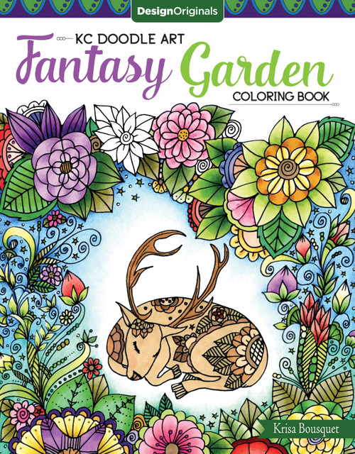 KC Doodle Art Fantasy Garden Coloring Book by Krisa Bousquet, 9781497202122