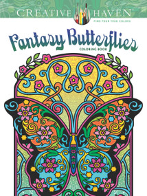 Creative Haven Fantasy Butterflies Coloring Book by Marty Noble, 9780486807812