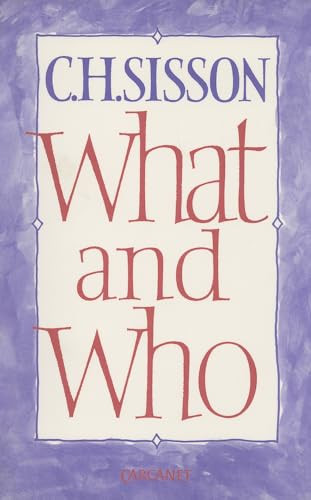 What and Who by C. H. Sisson, 9781857540680
