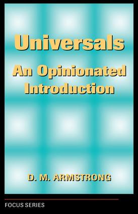 Universals (An Opinionated Introduction) by D. M. Armstrong, 9780813307725