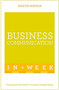 Business Communication in a Week: Teach Yourself by Martin Manser, 9781473609389