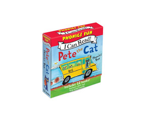 Pete the Cat 12-Book Phonics Fun! (A Box of 12 Mini-Books Featuring Short and Long Vowel Sounds) by James Dean, Kimberly Dean, James Dean, 9780062404527