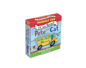 Pete the Cat 12-Book Phonics Fun! (A Box of 12 Mini-Books Featuring Short and Long Vowel Sounds) by James Dean, Kimberly Dean, James Dean, 9780062404527